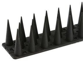 Set de 4 bucăți de țepușe pentru păsări, plastic negru, 44,5 x 3,7 cm