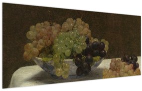 Tablou - Henri Fantin-Latour, Still Life with Grapes and a Carnation, reproducere (120x50 cm)