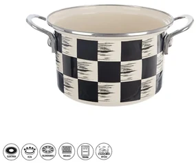 Orion Oală emailată Șah Lem, 2 l, diametru 18 cm