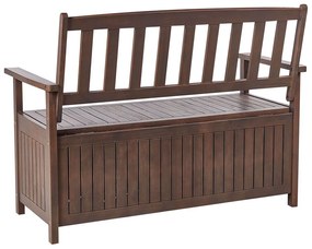 Bancă de grădină Sefu (lemn închis + roșu) (cu sp. depozitare)). 1075964