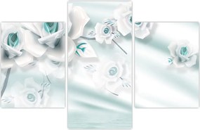 Tablou - Flori de trandafir turcoaz (90x60 cm)