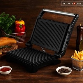 Sandwich maker Royalty Line RL-PM1000, Placi antiaderente, Rosu