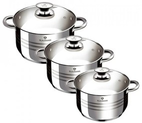 Set oale inox cu capac. 6 piese Jumbo Gourmet line blaumann BL 3174