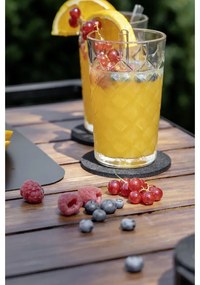 Suporturi de pahare negre în set de 8 cu suport - Wenko