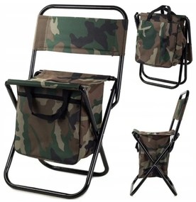 Scaun de camping pliabil MORO, maro-verde