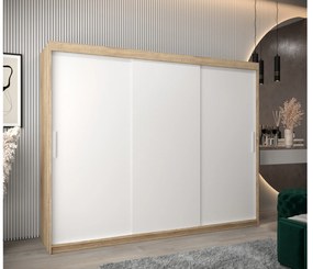 Dulap de haine 250 cm Toki (stejar sonoma + alb mat). 1064870