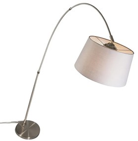 Lampă cu arc inteligentă cu abajur din oțel gri, inclusiv WiFi A60 - Arc Basic