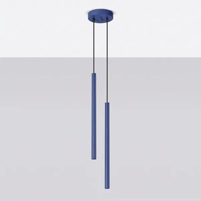 Sollux SL.2126 - Candelabru suspendat pe cablu PASTELO 2xG9/8W/230V albastru