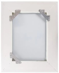 Oglinda dreptunghiulara cu rama din polistiren alba Howard, 49cm (L) x 40cm (L) x 3cm (H)