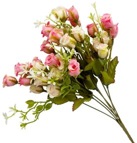 Trandafiri roz artificiali, Gail, 30cm