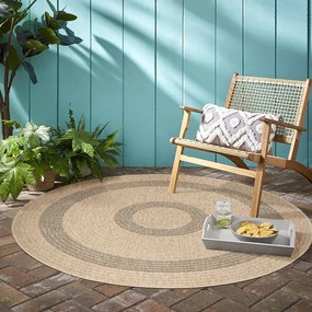 Covor de exterior negru/bej rotund ø 80 cm Comilla – Ayyildiz Carpets