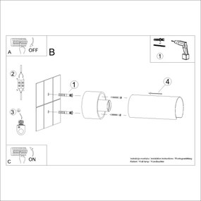 Aplică Sollux SL.1676 FLASH 1xE27/15W/230V alb