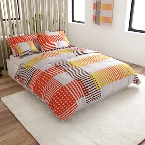 Lenjerie de pat din microsaten MIRVOLLI, alb-rosu Dimensiune lenjerie de pat: 70 x 90 cm | 140 x 200 cm