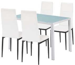 Midland 4+1 set de sufragerie alb-negru