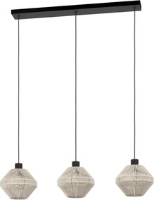 Eglo 44001 - Lustru suspendat cu cablu MIDSUMER, 3xE27/40W/230V, crem