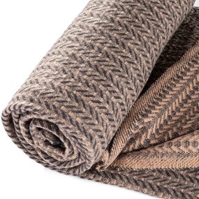 Pled cu franjuri IRMA maro 150 x 200 cm