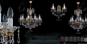 Candelabru Cristal Bohemia Exclusive 6 brate, diam.50cm KATHERINE VI. CE