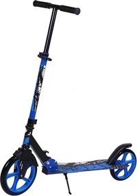 Trotineta copii si adolescenti NOVOKIDS™ Funky Camo PRO, Maxim 100 kg, Functie Super Brake, Diametru roata fata 230 mm, Albastru Camuflaj