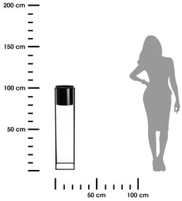 Suport pentru flori RING 100x23 cm negru