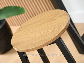 Set masă scaune pentru sufragerie Remma (stejar + negru) (pentru 2 persoane). Promo -11%. 1111874