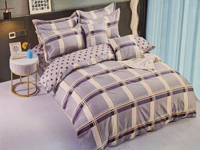 Lenjerie de pat din crepon Culoare gri, ANDY + husa de perna 40 x 50 cm gratuit
