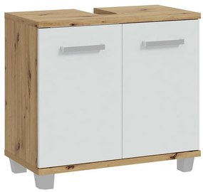 Dulap de baie VENOM alb/stejar Artisan