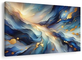 Tablou curent albastru-auriu de lumină