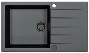 Chiuvetă de bucătărie ALVEUS 1148160 CADIT 86x50 cm negru