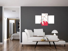 Tablou - Abstracție florală roz N⁰2 (90x60 cm)