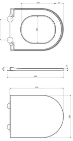 Colac de toaletă OMNIRES TAMPADEBP SoftClose TAMPA alb lucios