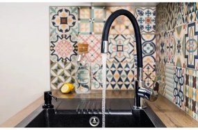 Baterie de chiuvetă cu pipă flexibilă KFA Armatura 6553-915-00 RUMBA 40,5 cm alamă/negru