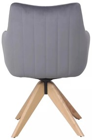 Scaun rotativ Azalia D velvet gri Blu14