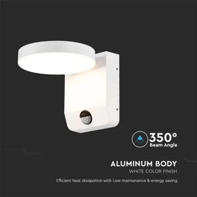 LED Aplica de perete exterior cu senzor LED/17W/230V 3000K albă