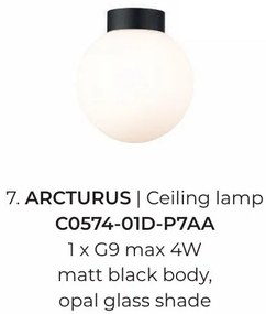 Plafoniera moderna Arcturus negru