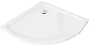 Mexen Flat brodzik półokrągły slim 90 x 90 cm, biały, syfon crom - 41109090