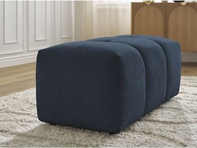 Taburet albastru cu tapițerie din chenille Roxelane – Bobochic Paris