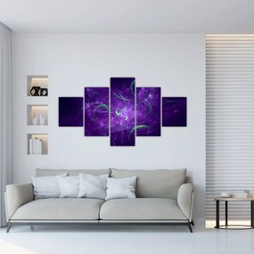 Tablou -abstracție violetă (125x70 cm), în 40 de alte dimensiuni noi