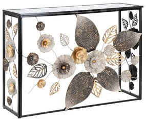 Masă consolă neagră 42x112 cm Glam Dark – Mauro Ferretti