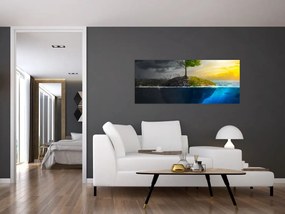 Tablou reprezentând două părți (120x50 cm)