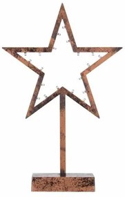 Decorațiune de Crăciun - stea de bronz pe suport, 38 cm, 20