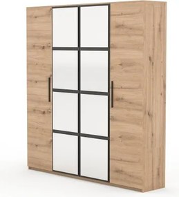 Dulap MALEN – cu oglindă – 205x55x220 cm – Stejar Artisan