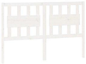 818561 vidaXL Tăblie de pat, alb, 125,5x4x100 cm, lemn masiv de pin