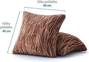 Gaico Huse bielastice UNIVERSO NOU dungi maro fețe de pernă 2 buc (40 x 40 cm)