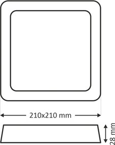 LED Plafonieră LED/18W/230V 2700K
