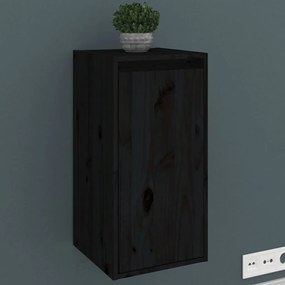 813493 vidaXL Dulap de perete, negru, 30x30x60 cm, lemn masiv de pin