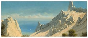 Tablou - Georg Emil Libert, View of Sommerspiret, the Cliffs of Møn, reproducere (120x50 cm)