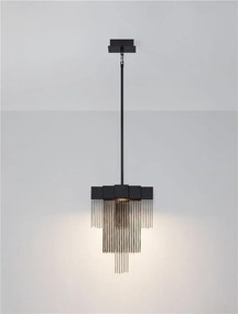 Lustra LED suspendata design modern REVIA negru