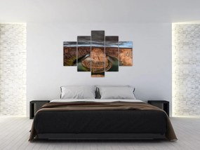 Tablou cu lac în stânci (150x105 cm)