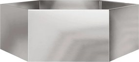 vidaXL Jardinieră de grădină 138x120x45 cm oțel inoxidabil hexagonal