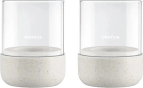 Sfeșnice pentru lumânări pastilă 2 buc. din sticlă Calma – Blomus